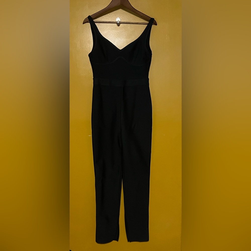 Band of Stars Black Jumpsuit With Waist Detail